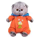Мягкая игрушка BUDI BASA Кот Басик BABY в комбинезоне с монстриком 20 см BB06298