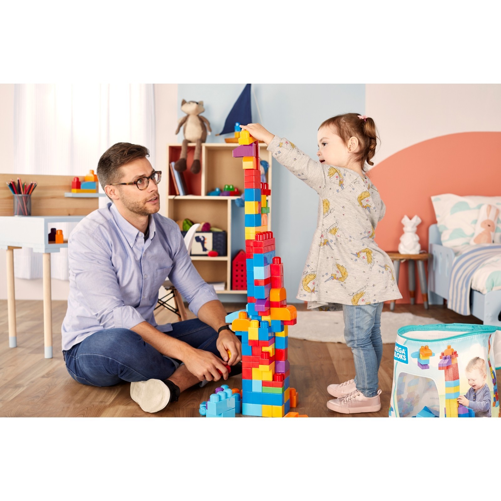 Конструктор Mega Bloks First Builders 80деталей DCH63 - фото 14