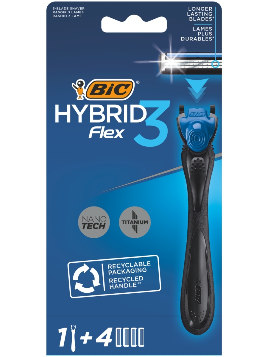 Бритва мужская BIC Hybrid 3 Flex - фото 1