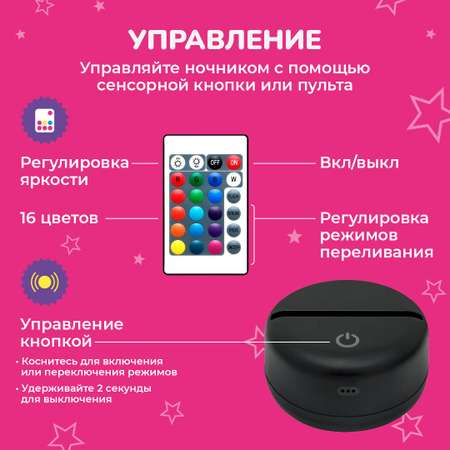 Ночник KUROMI Куроми на луне