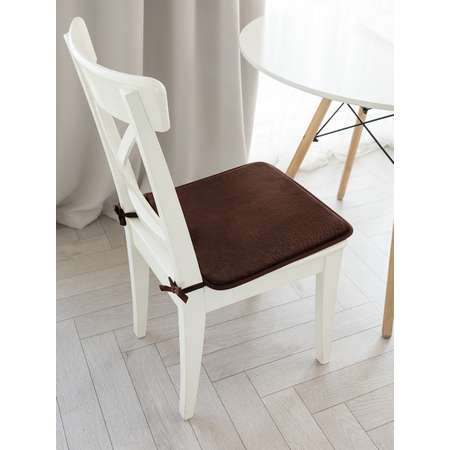 Подушка на стул DeNASTIA с эффектом памяти 42x42 см коричневый P111176