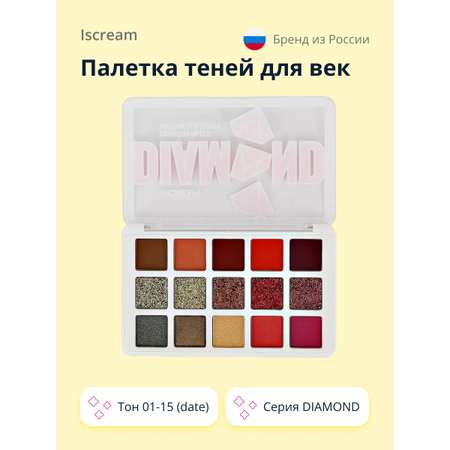 Палетка теней ISCREAM diamond date тон 01-15