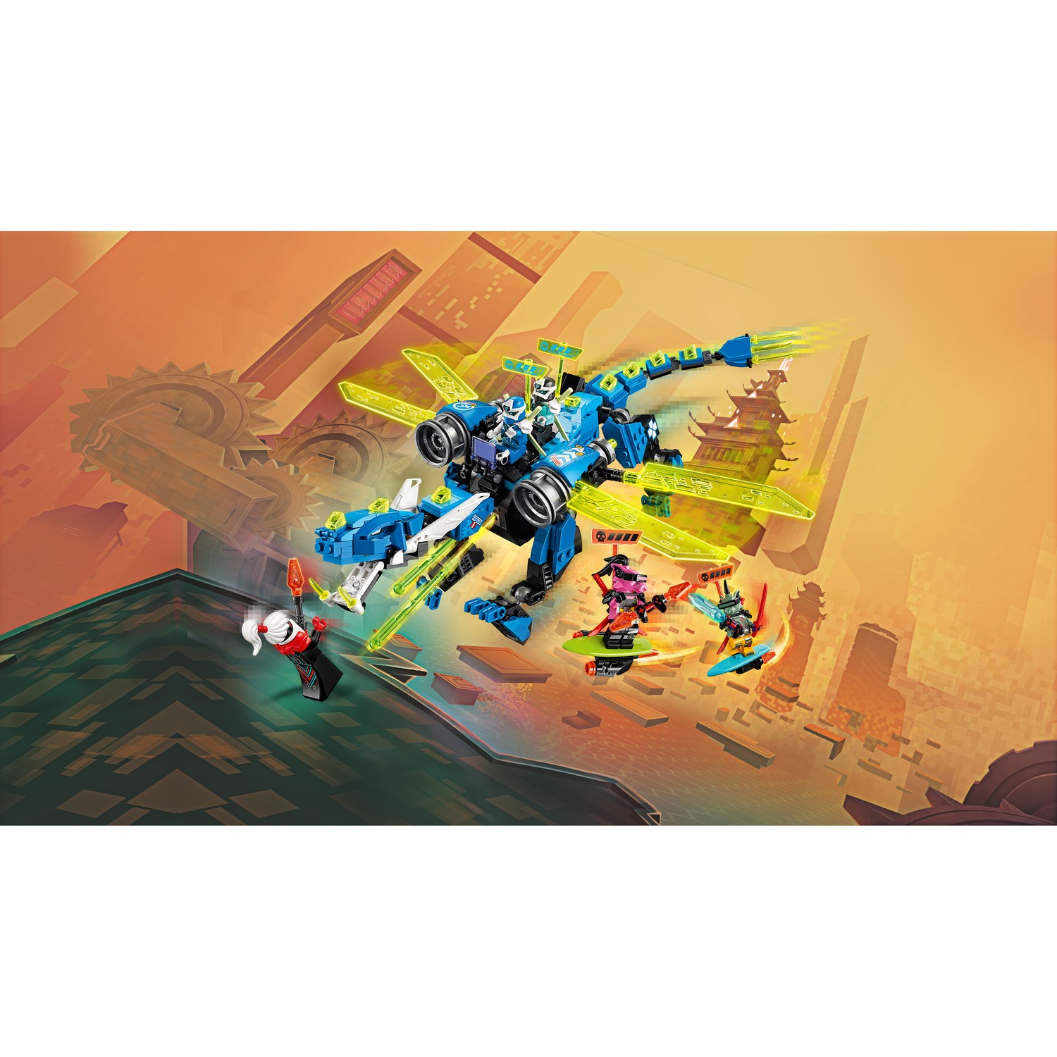 Конструктор LEGO Ninjago Кибердракон Джея 71711 - фото 10