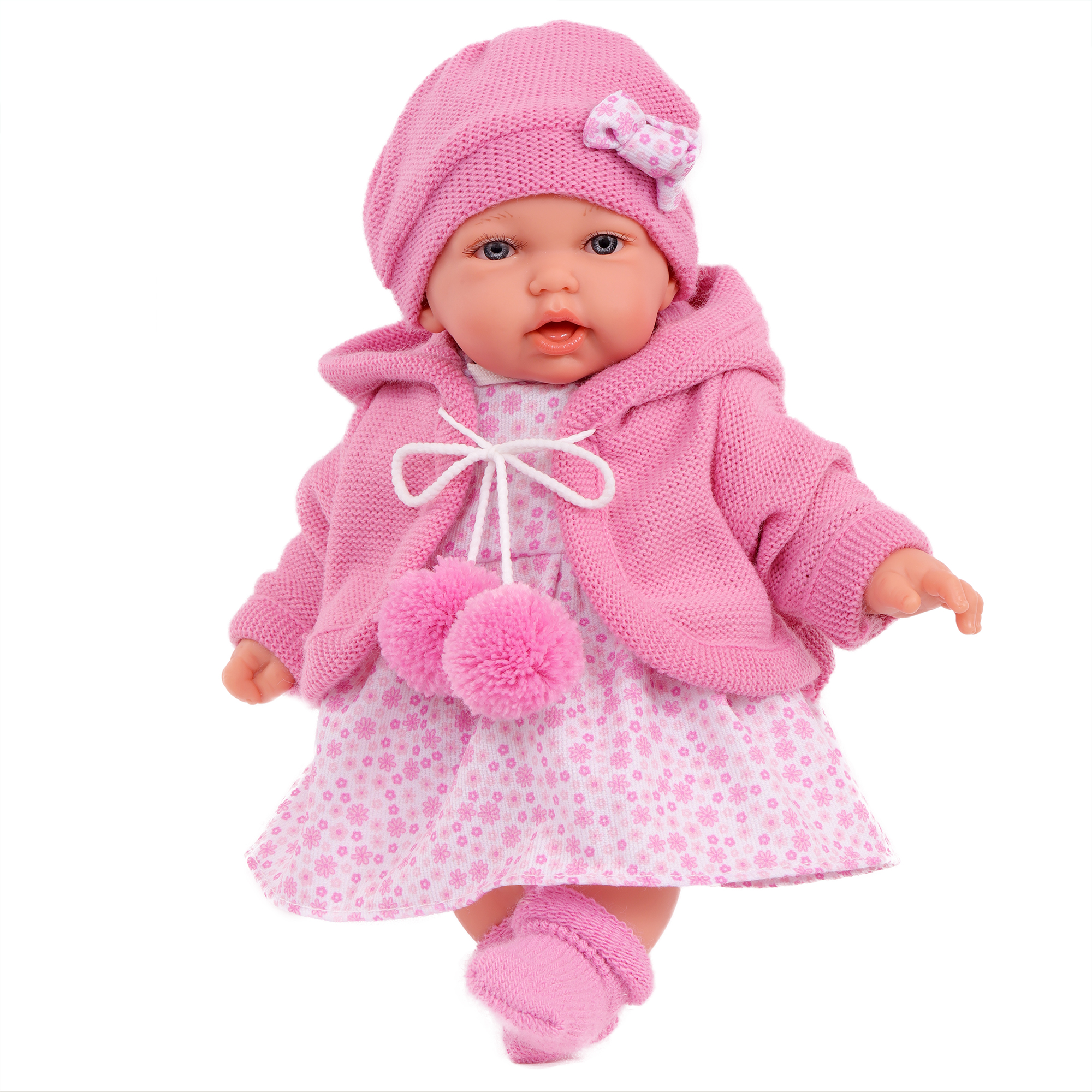 Кукла озвученная Antonio Juan Реборн Азалия в ярко-розовом 27 см 12022 - фото 3