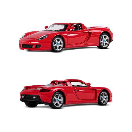 Машинка металлическая АВТОпанорама игрушка детская 1:24 Porsche Carrera GT красный свободный ход колес