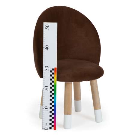 Стул-кресло Тутси детское на ножках для малышей кофейный 34х34х59 см