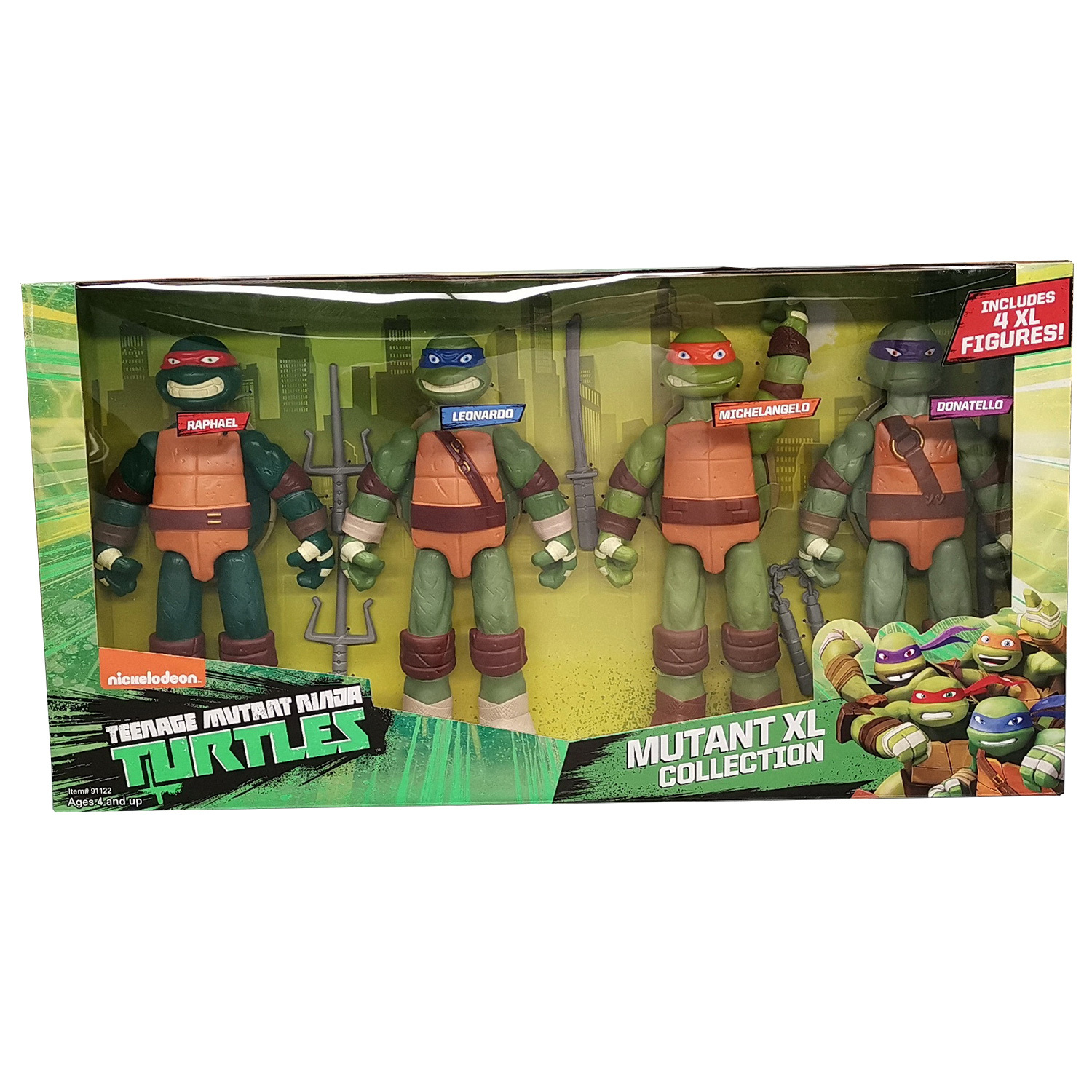 Набор фигурок TMNT XL Черепашки-ниндзя 4шт 91122 купить по цене 1 ₽ в  интернет-магазине Детский мир