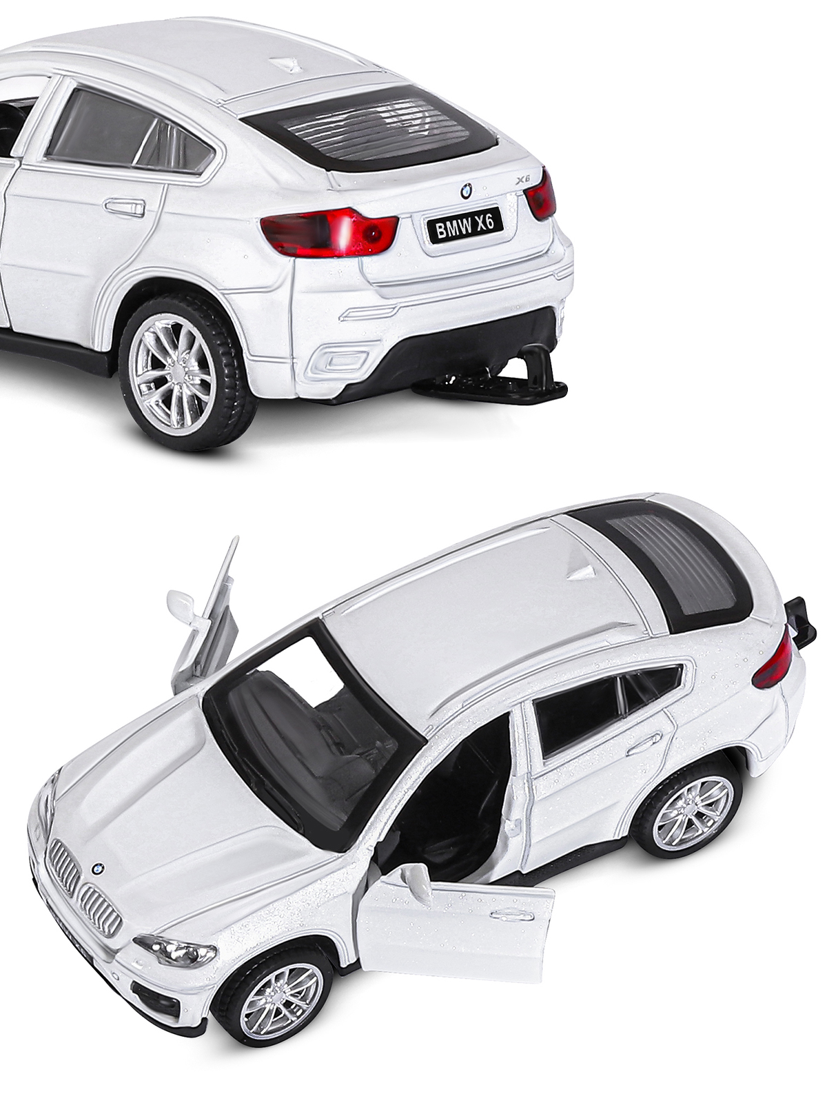 Внедорожник АВТОпанорама BMW 1:42 белый JB1251175 - фото 8