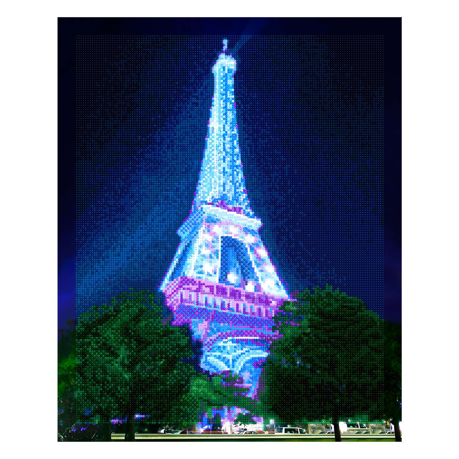 Алмазная мозаика Это просто шедевр холст на подрамнике Полночь в Париже - фото 2