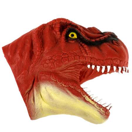Игрушка-перчатка 1TOY Зверуки большие на руку Динозавр красный