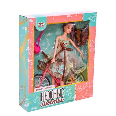 Кукла-модель Happy Valley Шарнирная «Нежные мечты» с велосипедом