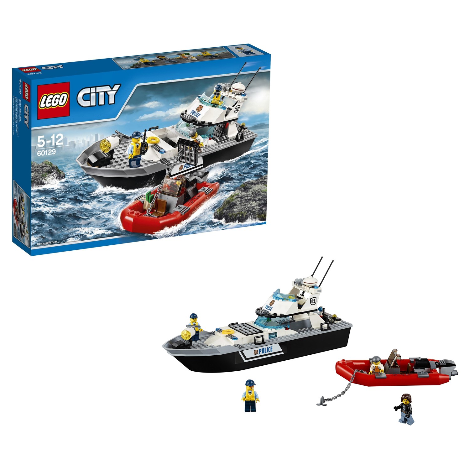 Конструктор LEGO City Police Полицейский патрульный катер (60129)