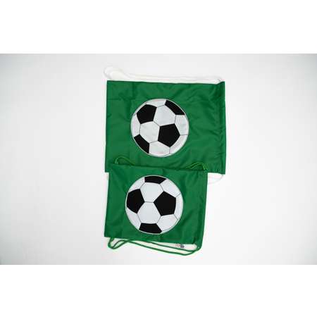 Сумка-мешок для сменной обуви ОмЗЭТ 30х40 см Мяч зеленый