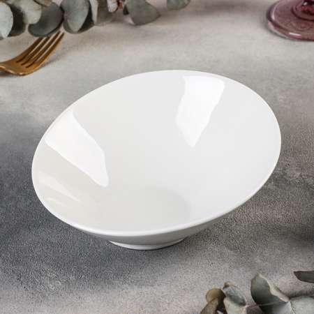 Салатник Sima-Land фарфоровый White Label 300 мл 16.4×16×7 см цвет белый