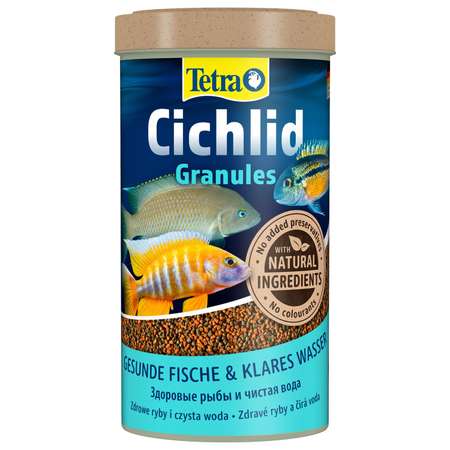 Корм дял рыб Tetra Cichlid Granules всех видов цихлид в гранулах 500мл