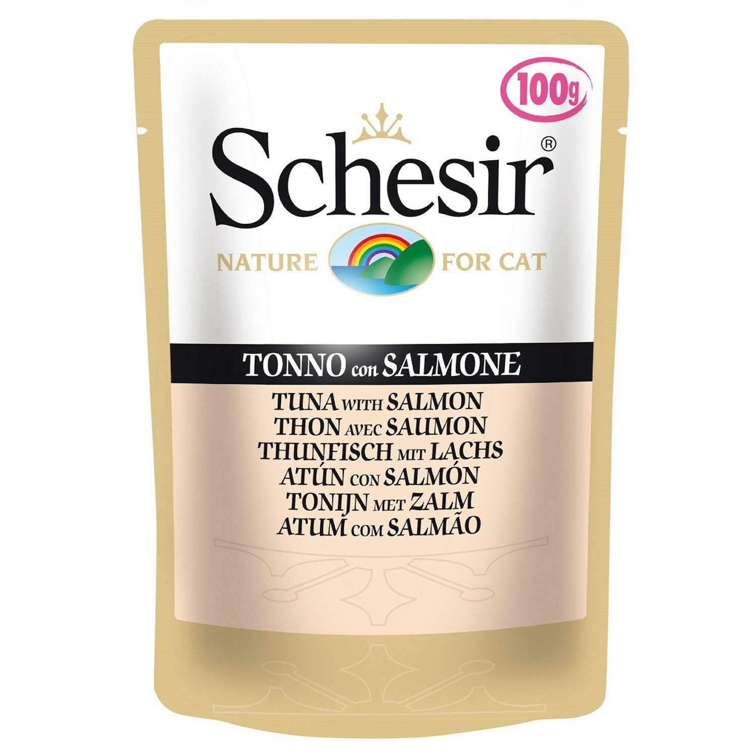 Корм для кошек Schesir тунец с лососем консервированный 100г - фото 1