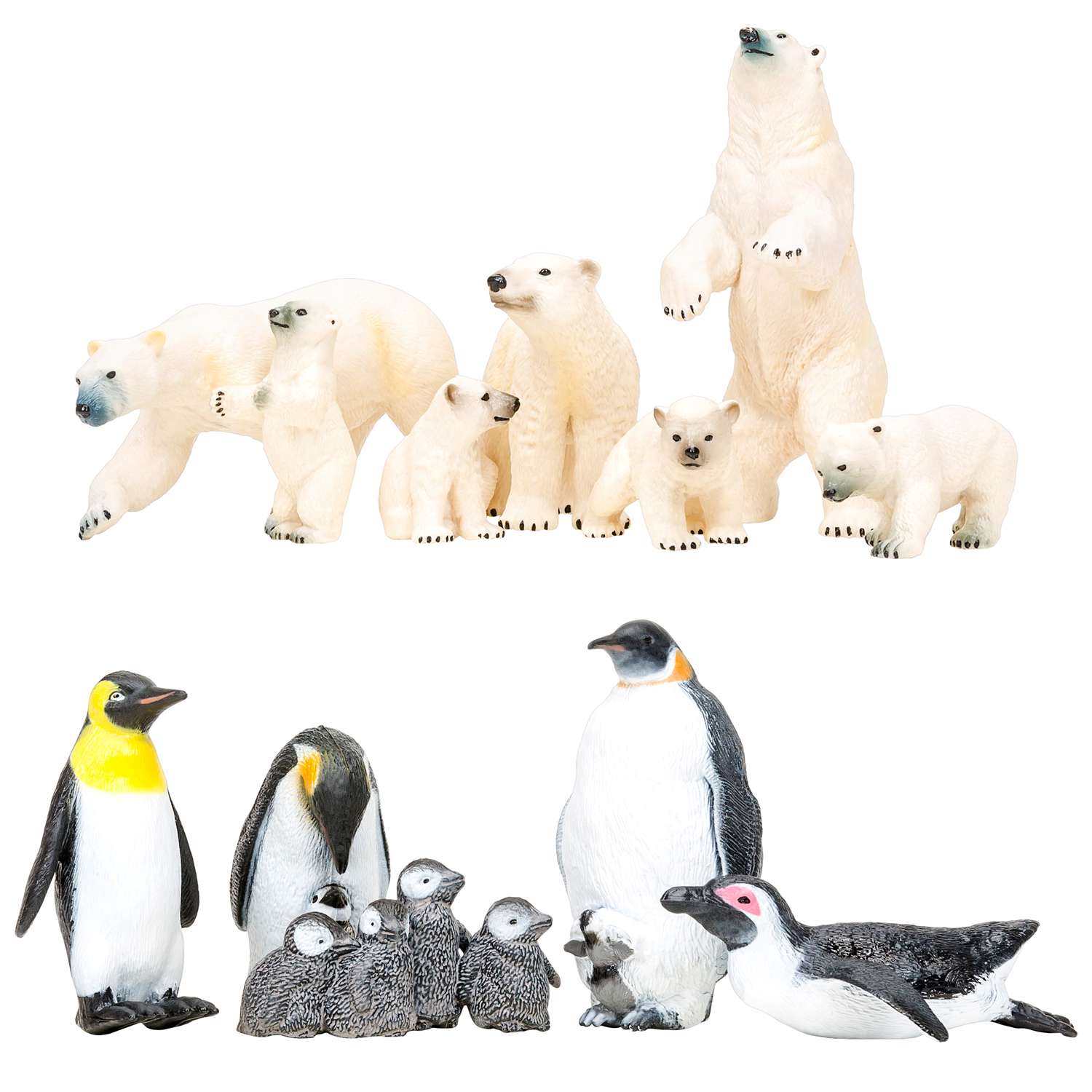 Фигурки Masai Mara Белые медведи пингвины 12 игрушек ММ203-029 - фото 9