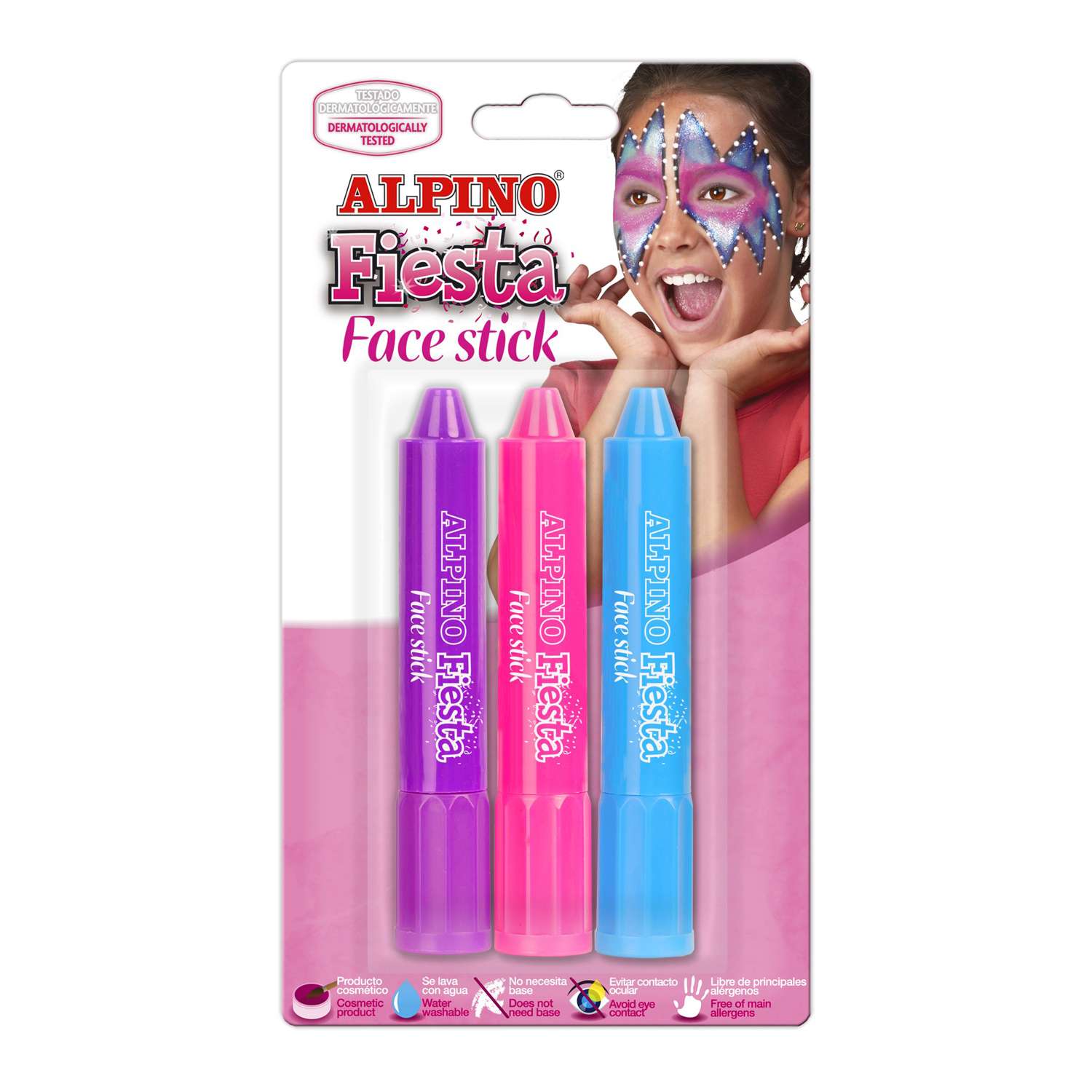 Аквагрим ALPINO Face Stick 3 цв для девочек - фото 1