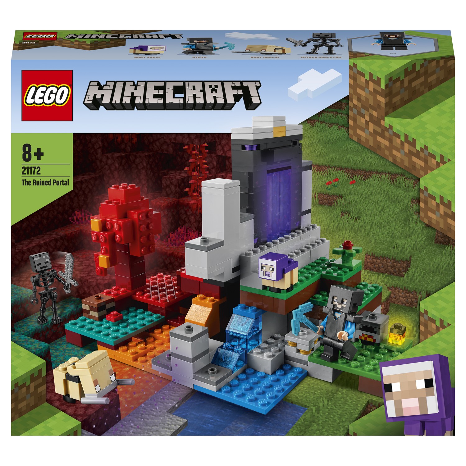 Конструктор LEGO Minecraft Разрушенный портал 21172 купить по цене 2599 ₽ в  интернет-магазине Детский мир