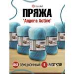 Пряжа YarnArt Angora Active тонкая полушерстяная 100 г 500 м 845 меланж 5 мотков