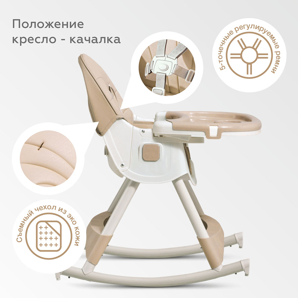 Стульчик для кормления BQ BCH007 Beige - фото 4