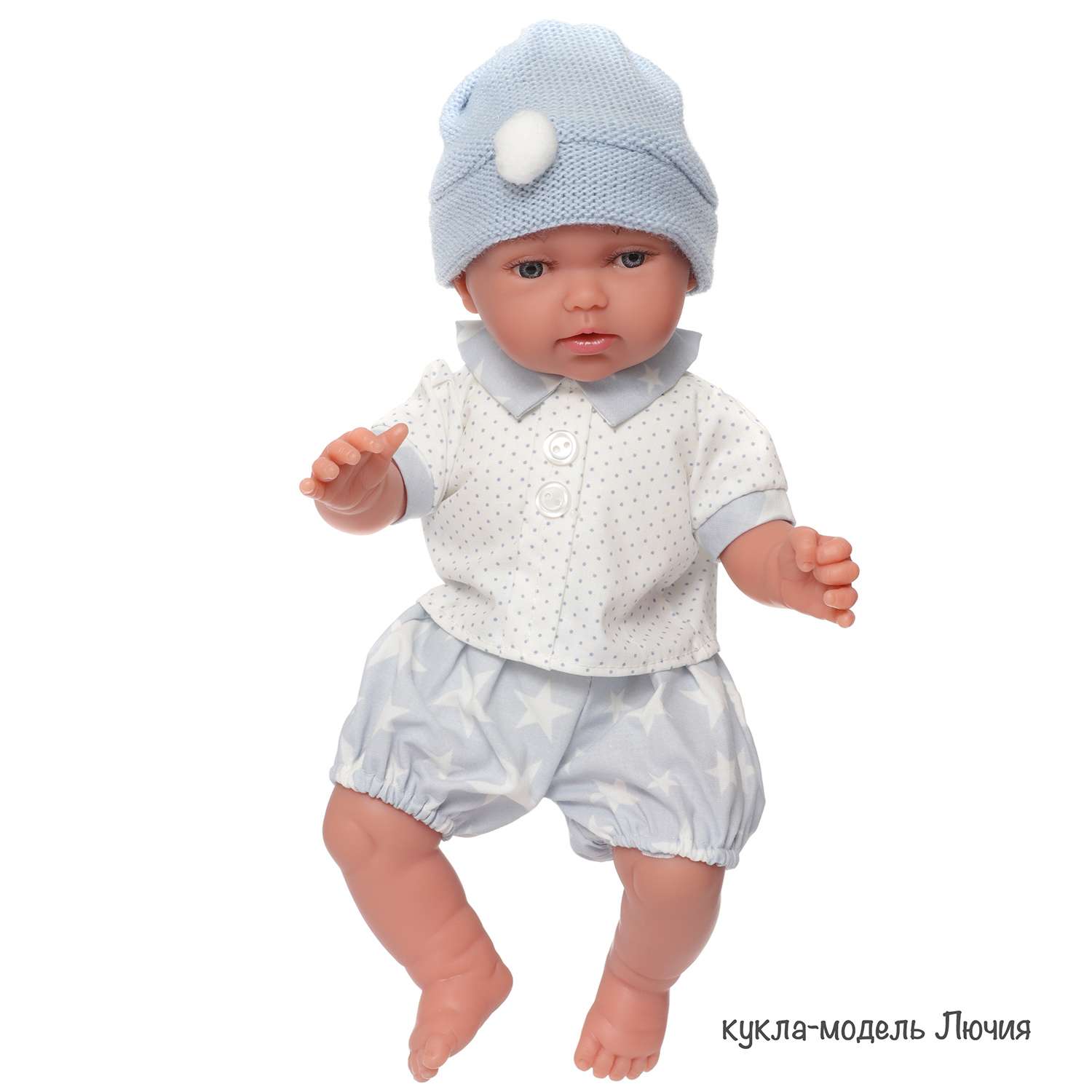 Одежда для кукол и пупсов Antonio Juan 26 см белая кофта шапка штанишки 91026-3 - фото 4