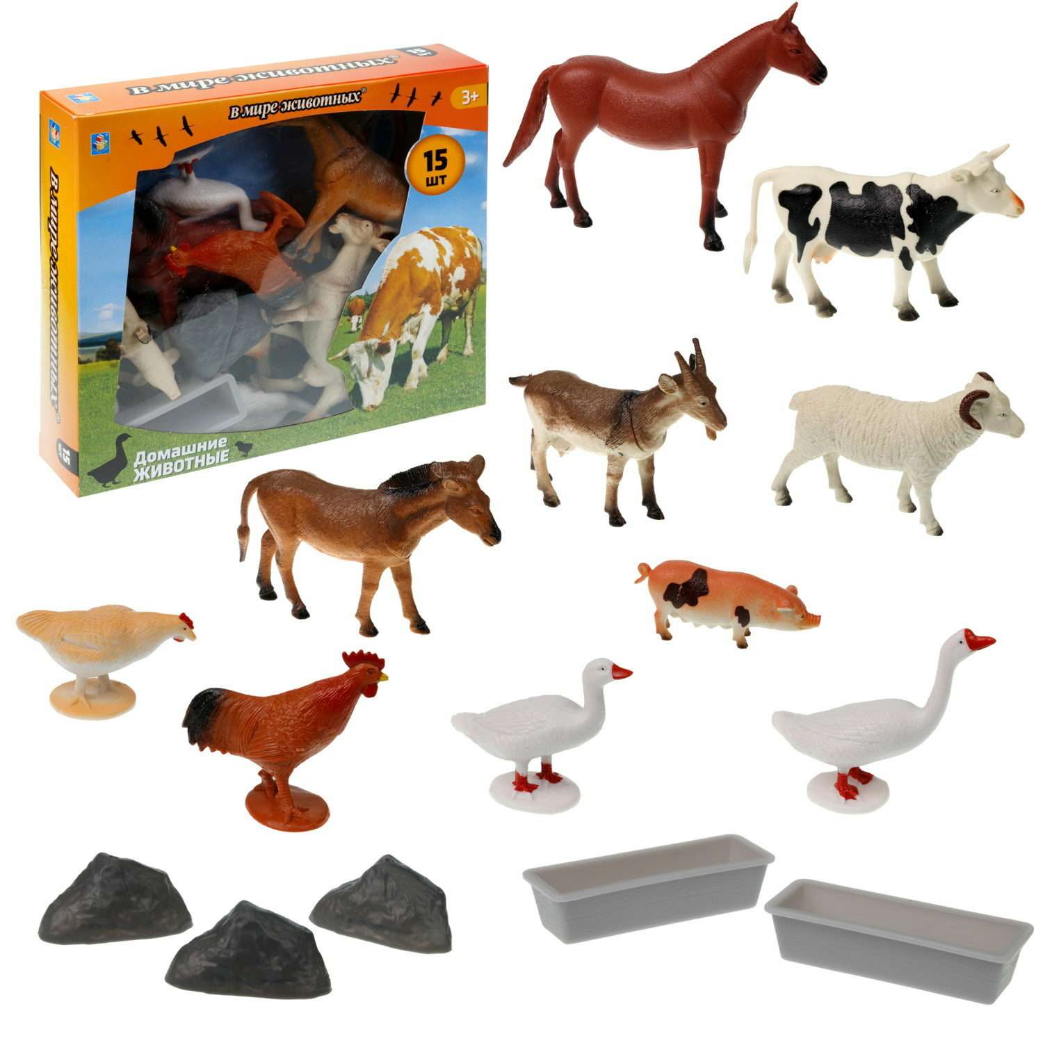Набор игровой 1Toy В мире животных Ферма 15предметов Т23468 - фото 2