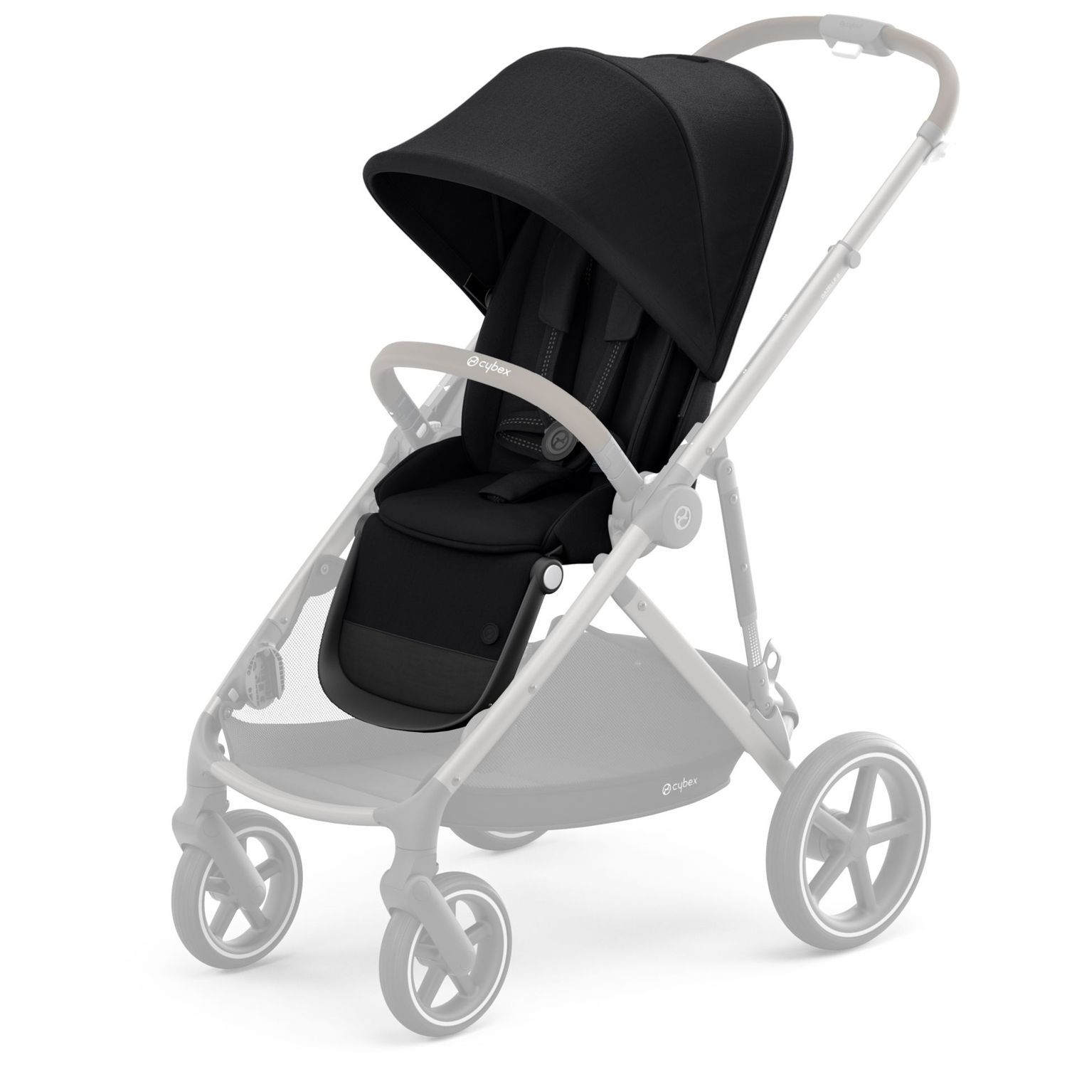 Блок прогулочный для коляски Cybex Gazelle S Cot TPE с дождевиком Deep Black - фото 3