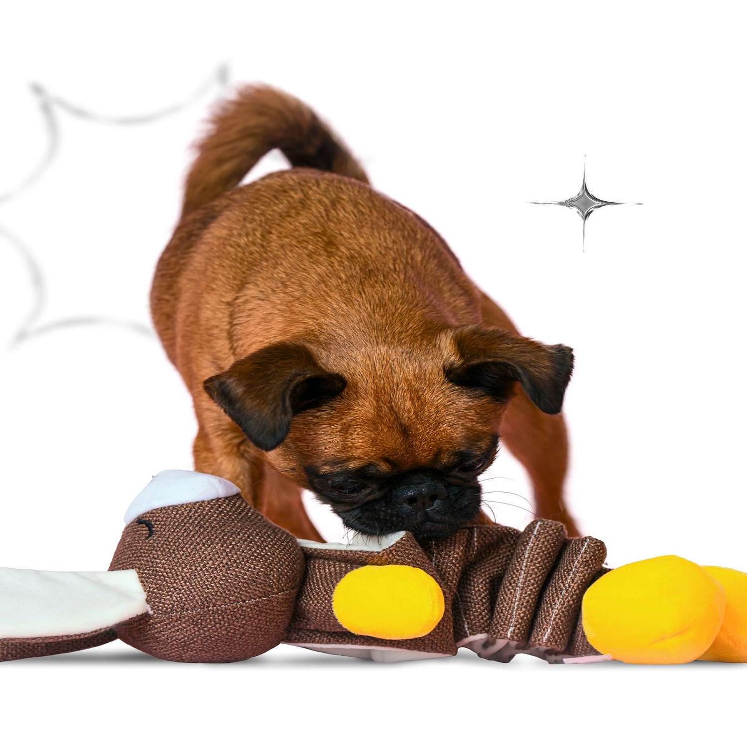Игрушка для собак Mr.Kranch Зайчик с карманами под лакомство 36см - фото 4