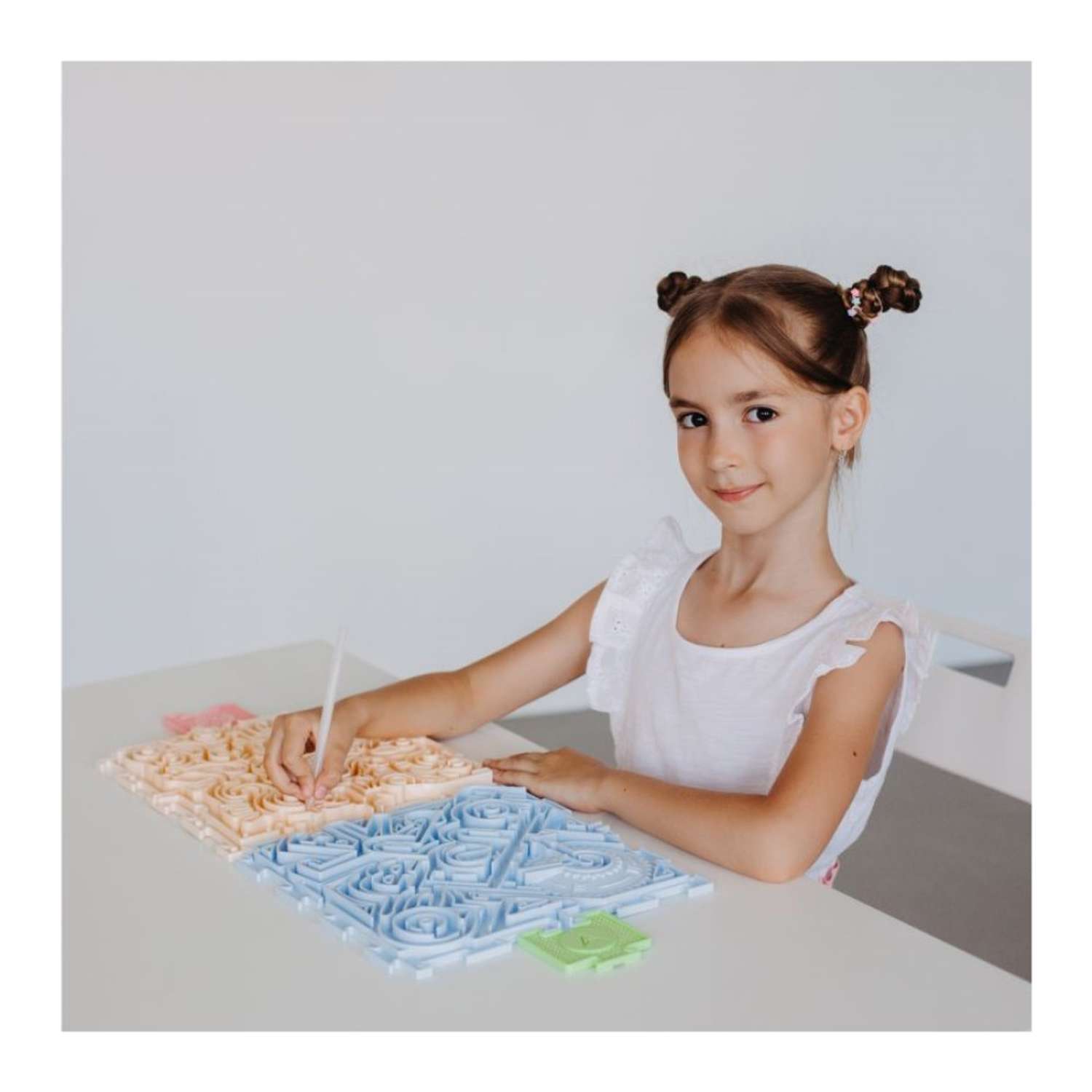 Массажный детский коврик пазл Ортодон развивающий игровой набор Лабиринт - фото 7