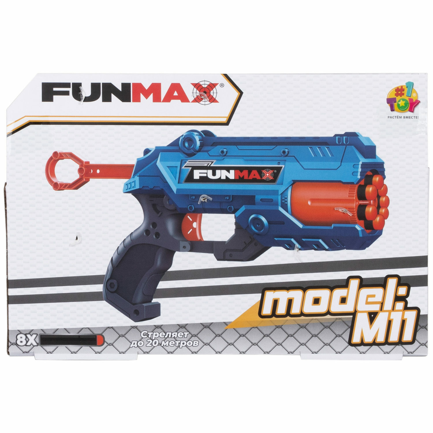 Бластер с мягкими пулями FunMax 1TOY 8 пуль - фото 16