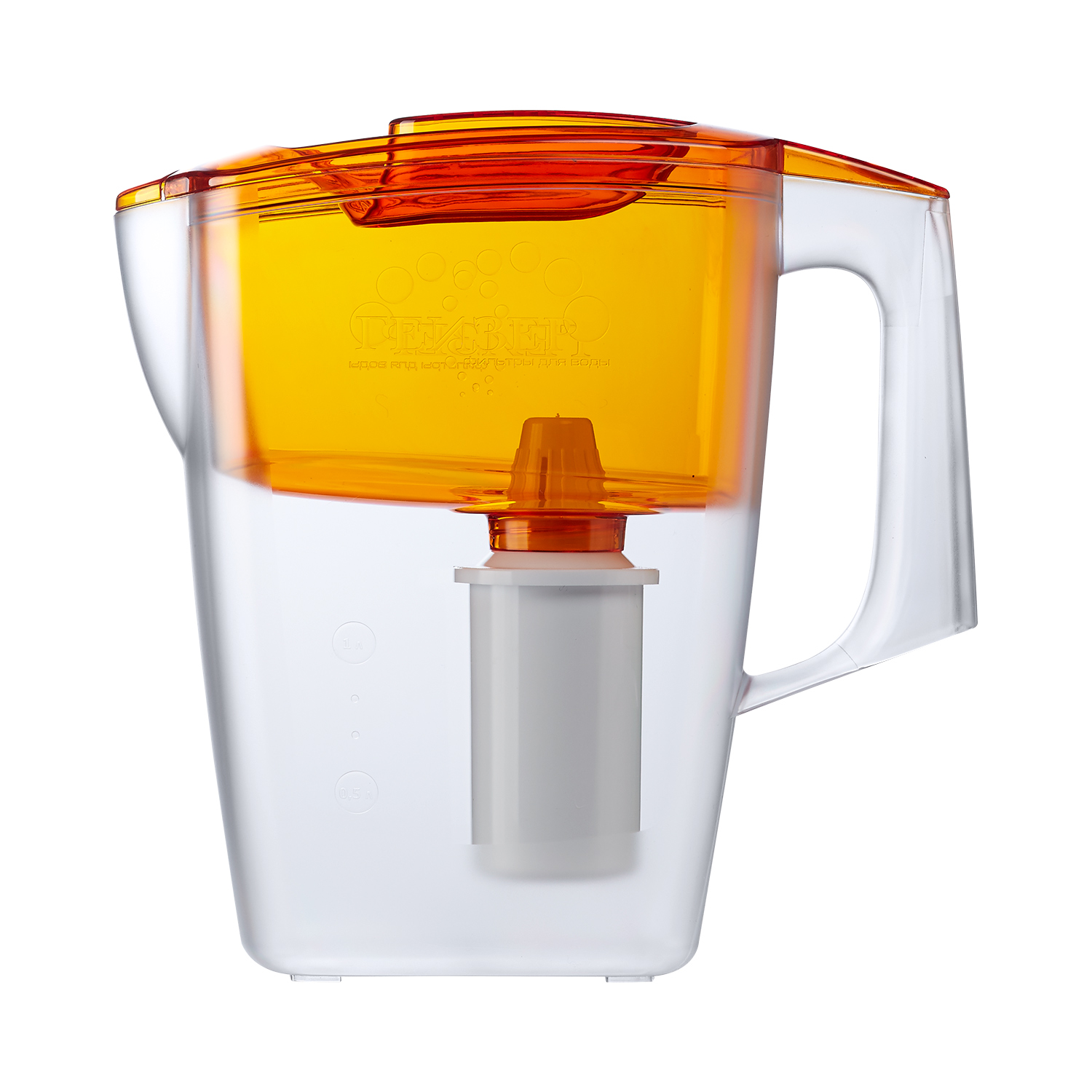 Фильтр-кувшин Гейзер для воды Мини оранжевый прозрачный 2.5 л - фото 1