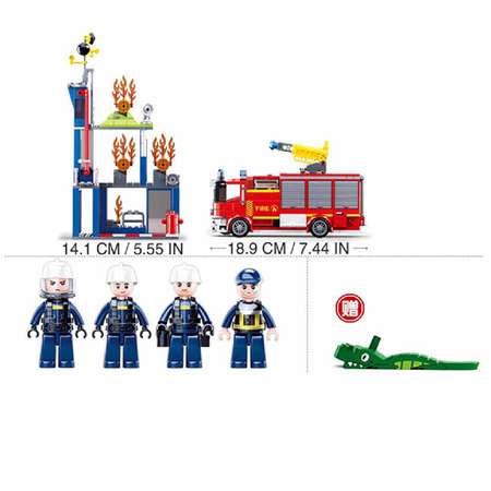 Конструктор SLUBAN Пожарный 585 деталей