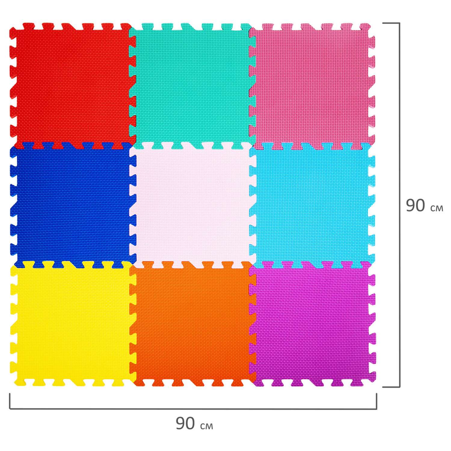 Коврик-пазл складной Юнландия развивающий модульный Цветной - фото 10