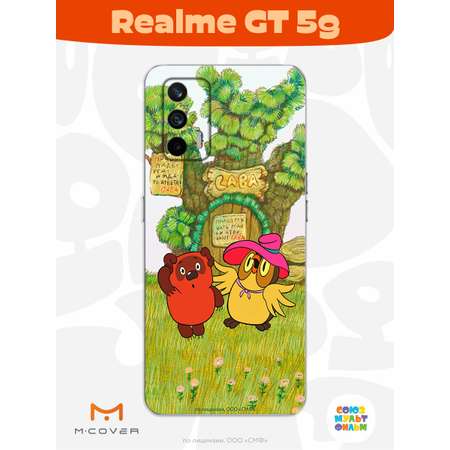 Силиконовый чехол Mcover для смартфона Realme GT 5G Союзмультфильм Медвежонок и Сова