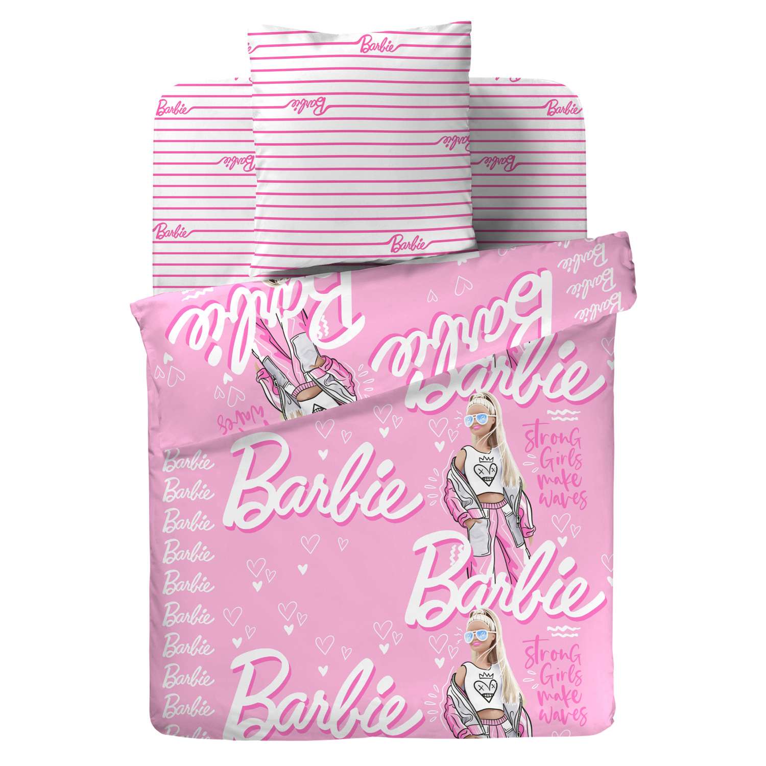 Комплект постельного белья Павлинка Barbie бязь гламур розовый - фото 1