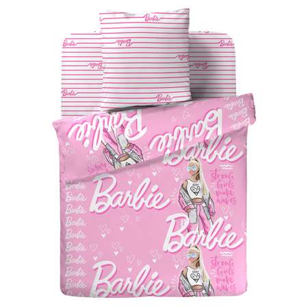 Комплект постельного белья Павлинка Barbie бязь гламур розовый