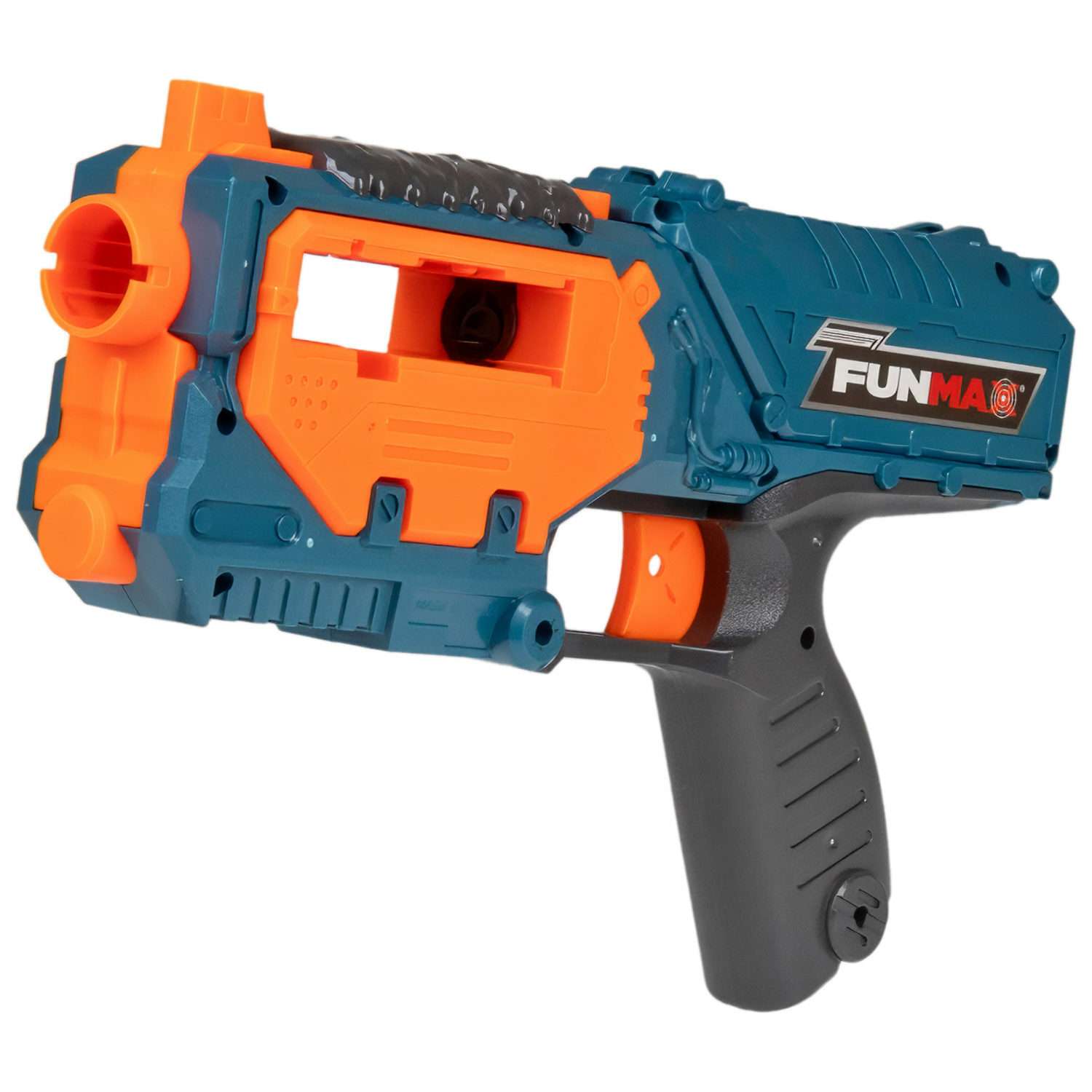 Бластер с мягкими пулями FunMax 1TOY Детское игрушечное оружие пистолет для мальчиков обойма на 10 выстрелов 10 снарядов - фото 3