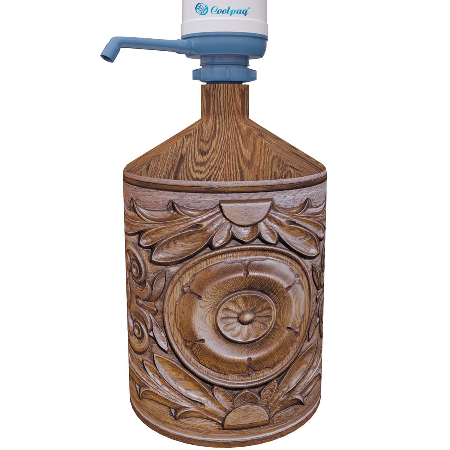 Чехол на бутыль 19л Coolpaq Wood Carving - фото 1