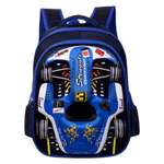 Рюкзак школьный Evoline 3D гонки автомобиль черно-синий EVO-164-1