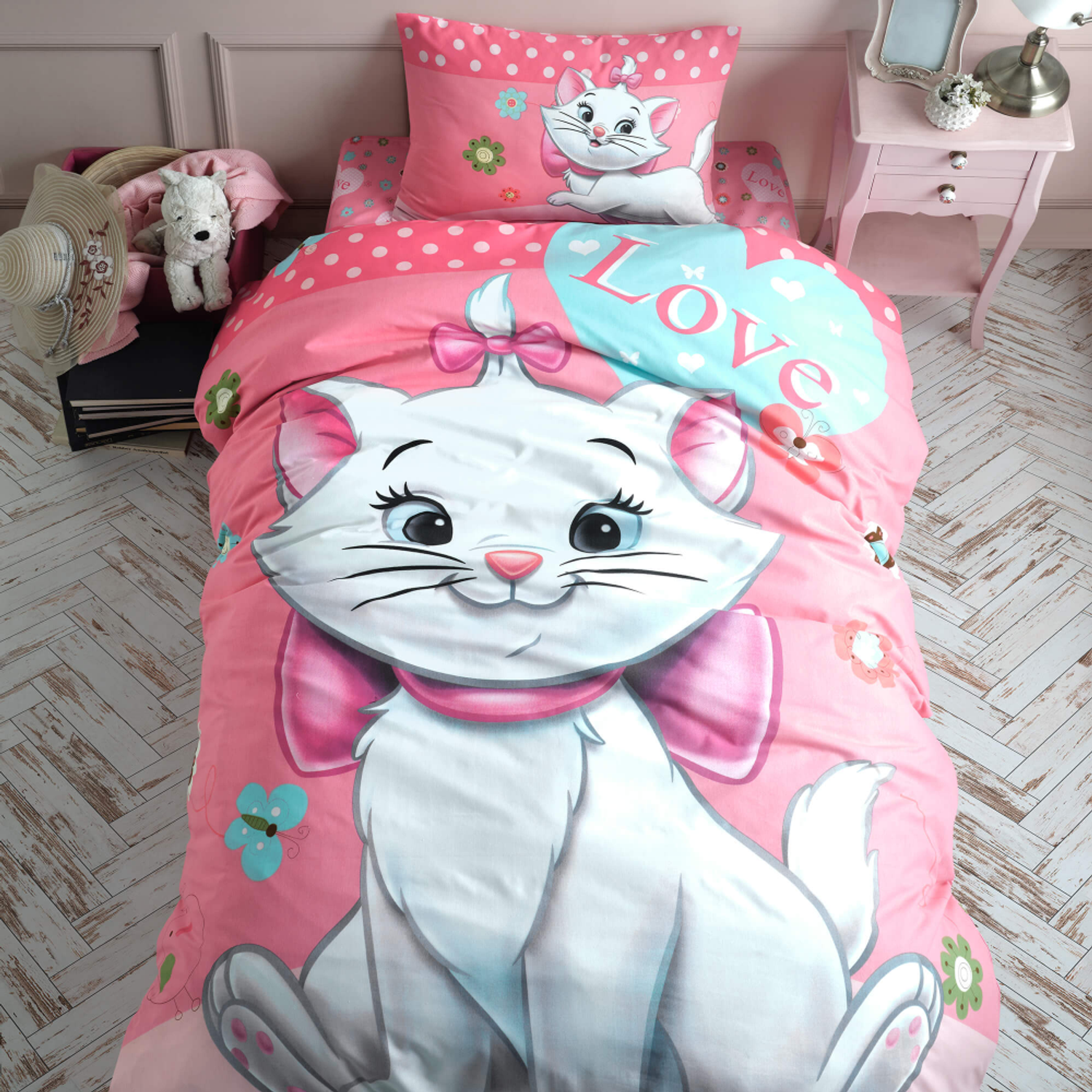 Комплект постельного белья ATLASPLUS коты полутороспальный - фото 2