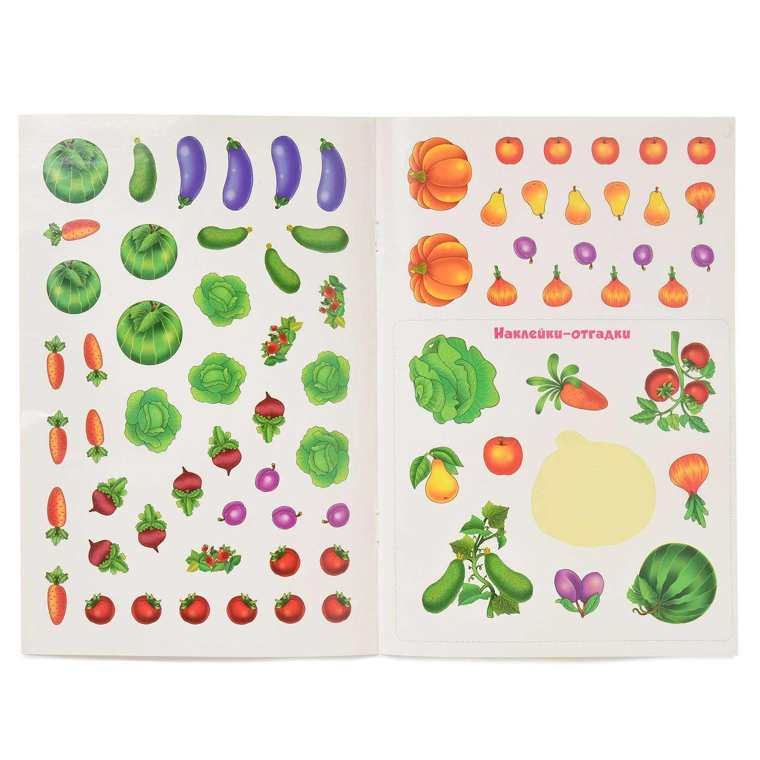 Наклейки многоразовые Росмэн Панорамка-игра Овощи и фрукты - фото 5