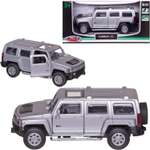 Автомобиль Abtoys Hummer MSZ 1:43 инерционный серебряный