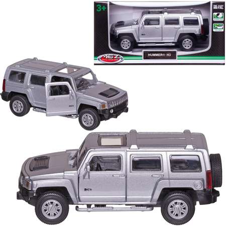 Автомобиль Abtoys Hummer MSZ 1:43 серебряный