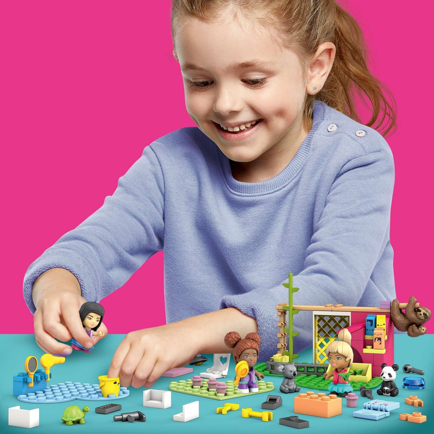 Конструктор Mega Construx Barbie Салон для животных блочный - фото 5