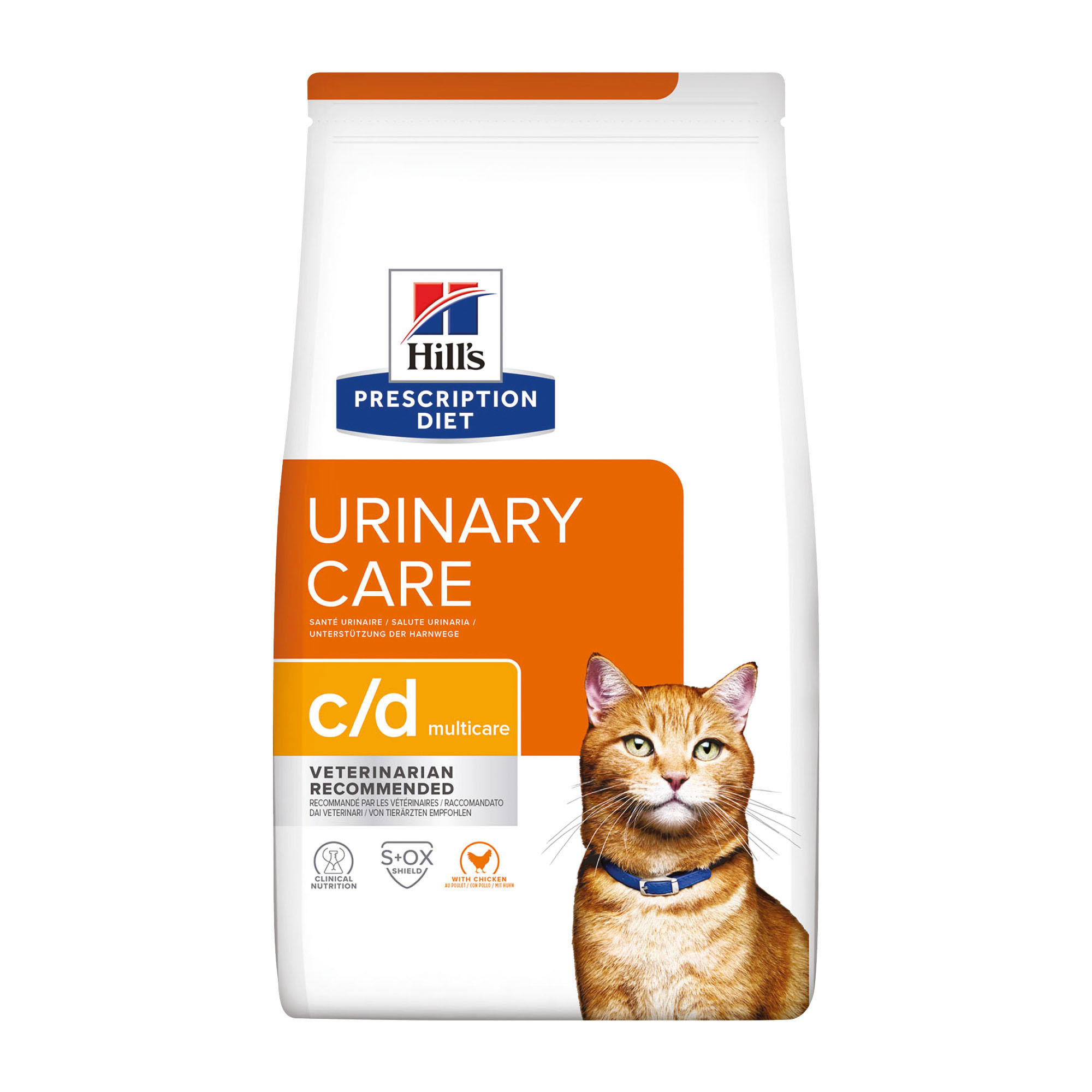 Корм для кошек HILLS 3кг Prescription Diet c/d Multicare Urinary Care при  профилактике мочекаменной болезни с курицей сухой купить по цене 7730 ₽ с  доставкой в Москве и России, отзывы, фото