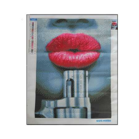 Алмазная мозаика Seichi Красные губы 40х50 см
