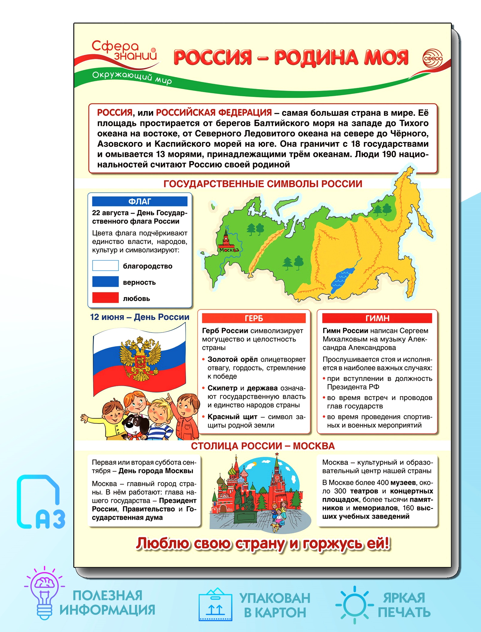 Плакаты учебные ТЦ Сфера Россия - Родина моя - фото 1