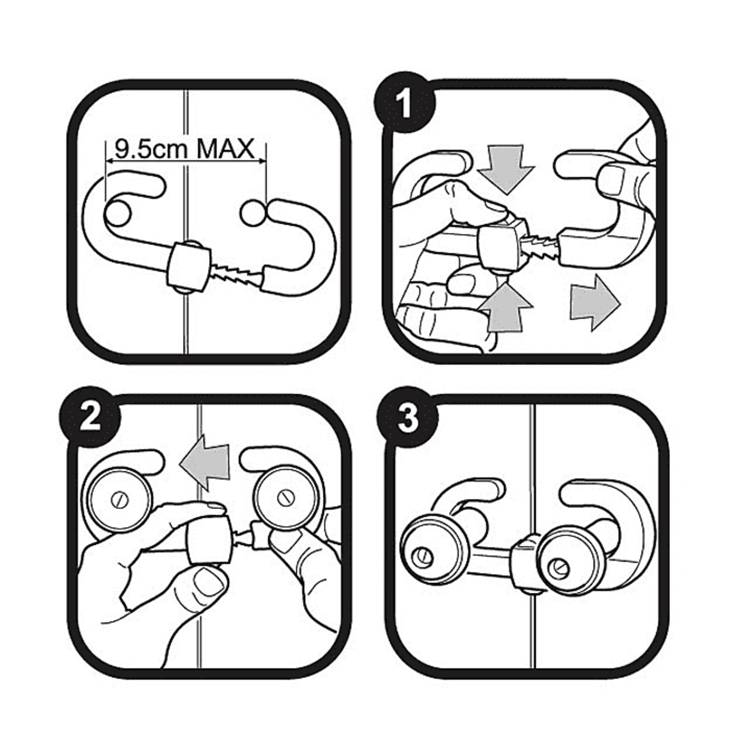 Замок для дверей Clippasafe защитный Белый CL72/1 - фото 3