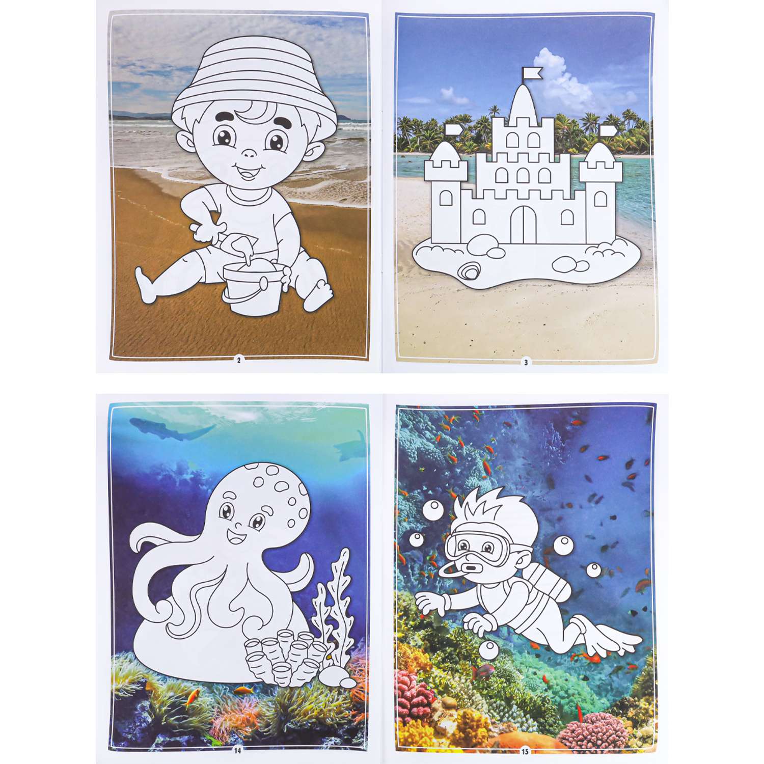 Раскраска А4 Bright Kids морские приключения 8 листов 198х260 - фото 4